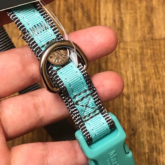 Martha Stewart Gray and Blue Adjustable Nylon Buckle Dog Collar Size 14 - Picture 9 of 12